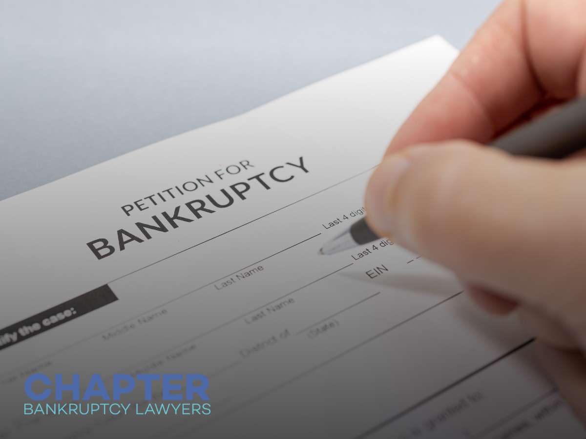 Person signing petition to file for Bankruptcy form